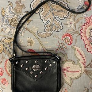 Harley Davidson black leather purse
